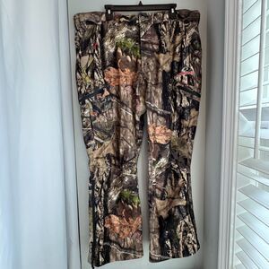 Mossy Oak Men’s XL Camo Hunting Pants – Polyester, Zip Ankles, Comfort Waist